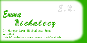 emma michalecz business card